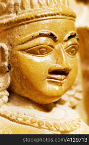 Close-up of a statue in a temple, Jaisalmer, Rajasthan, India