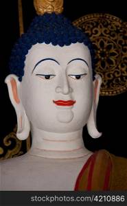 Close-up of a statue of Buddha in Wat Chedi Luang, Chiang Mai, Thailand