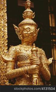 Close-up of a statue of demon in a temple, Wat Phra Kaew, Grand Palace, Bangkok, Thailand