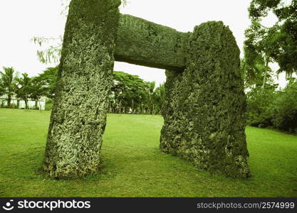 Close-up of a stone structure, Trilithon, Tonga
