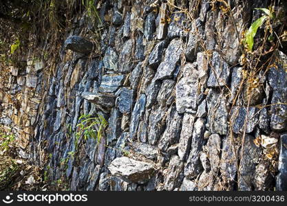 Close-up of a stone wall, Choquequirao, Inca, Cusco region, Peru