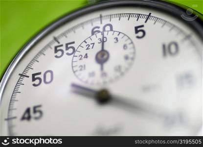 Close-up of a stopwatch
