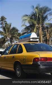 Close-up of a taxi, Miami, Florida, USA