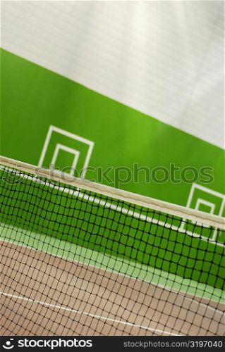 Close-up of a tennis net