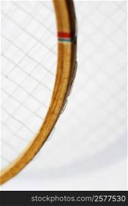 Close-up of a tennis racket