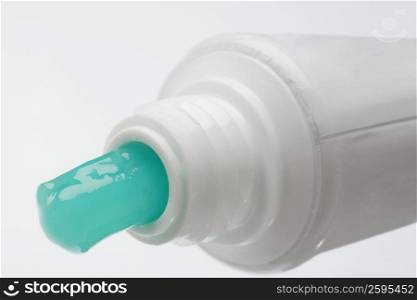 Close-up of a toothpaste tube
