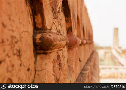 Close-up of a wall of a fort, Jaigarh Fort, Jaipur, Rajasthan, India