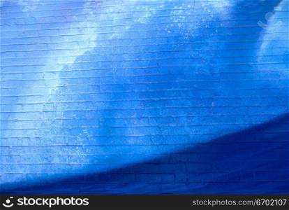 Close-up of a wall painted blue