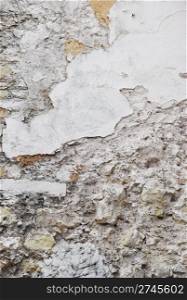 close-up of a white cracked wall background