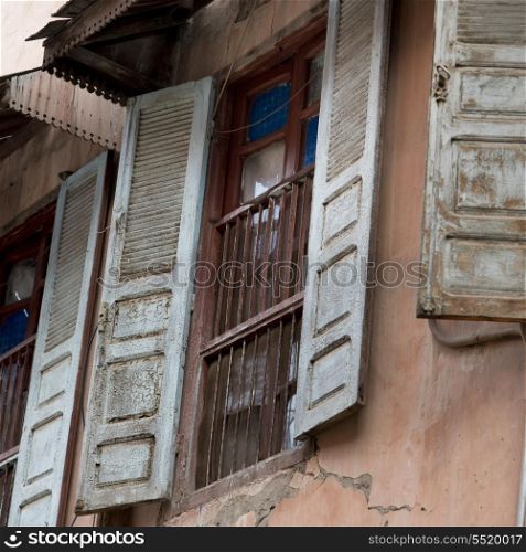 Close-up of a window of house, Marrakesh, Morocco
