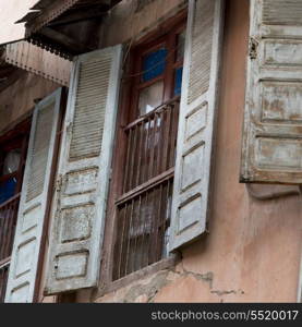 Close-up of a window of house, Marrakesh, Morocco