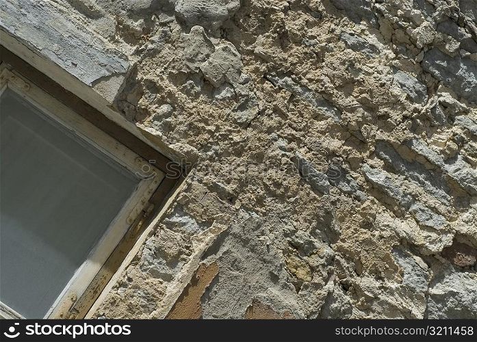 Close-up of a window on a wall