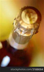 Close-up of a wine bottle
