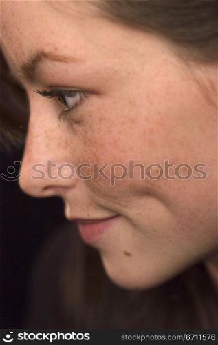 Close up of a womans face