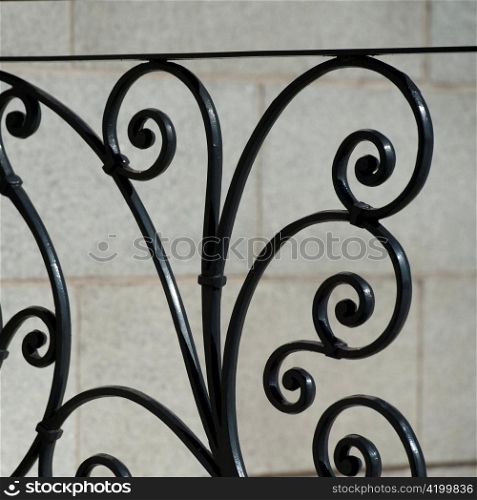 Close-up of a wrought iron railing, Busan, Yeongnam, South Korea