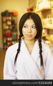 Close-up of a young woman