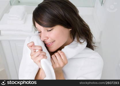 Close-up of a young woman day dreaming