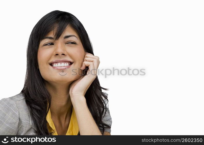 Close-up of a young woman smiling