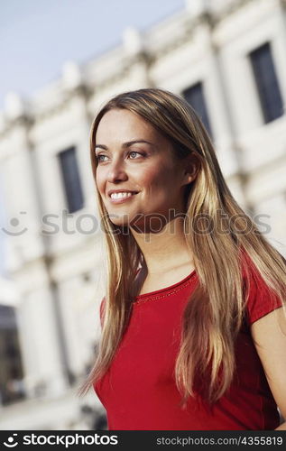 Close-up of a young woman smiling