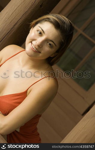 Close-up of a young woman smiling