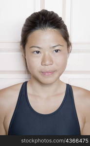 Close-up of a young woman wearing swimwear