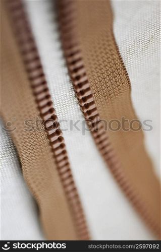 Close-up of a zipper