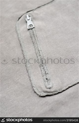 Close-up of a zipper