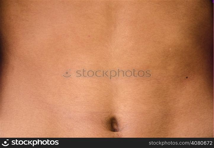 close up of abdominal muscular of man