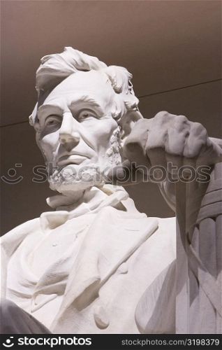 Close-up of Abraham Lincoln Statue, Lincoln Memorial, Washington DC, USA