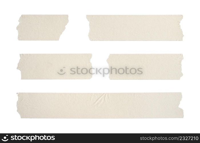Close up of adhesive tape wrinkle set on white background