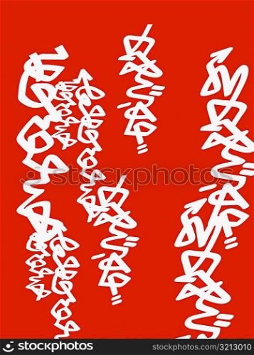Close-up of an abstract design on a red background