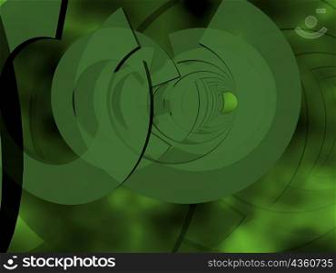 Close-up of an abstract pattern on a green background