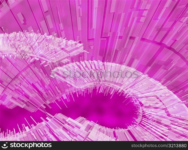 Close-up of an abstract pattern on a pink background