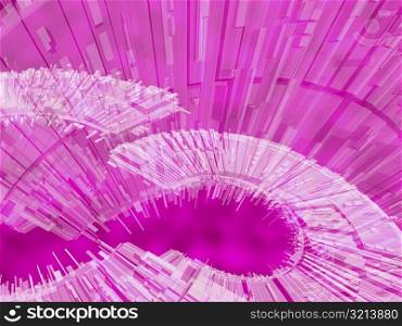 Close-up of an abstract pattern on a pink background