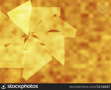 Close-up of an abstract pattern on a yellow background