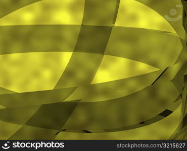 Close-up of an abstract pattern on a yellow background