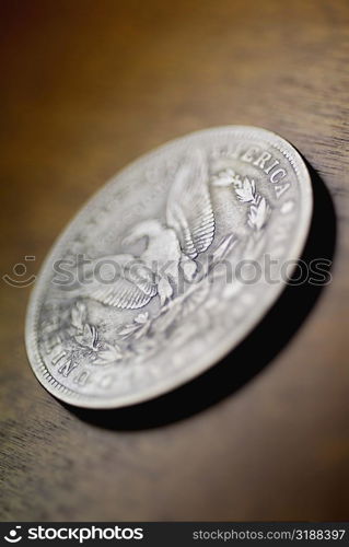 Close-up of an American coin