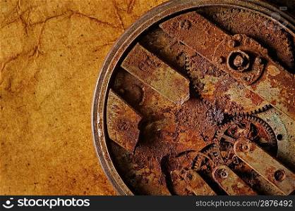 Close-up of an ancient gears