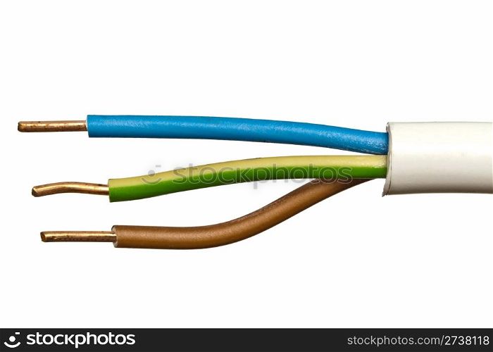 Close up of an electrical wire