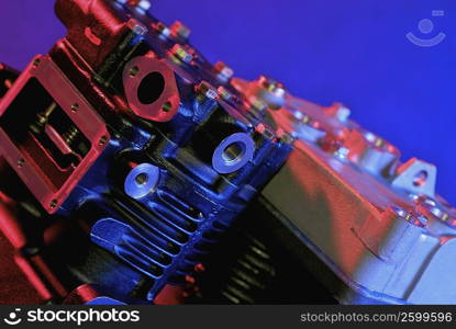 Close-up of an engine block