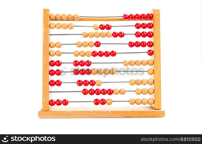 Close-up of an euro symbol on an old abacus