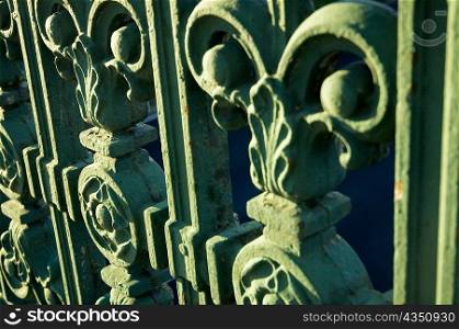 Close-up of an iron railing, Boston, Massachusetts, USA