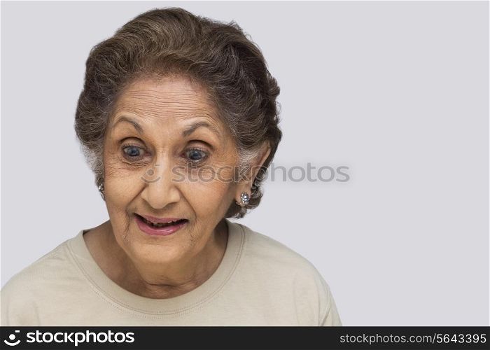 Close-up of an old lady