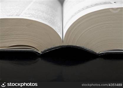 Close-up of an open book