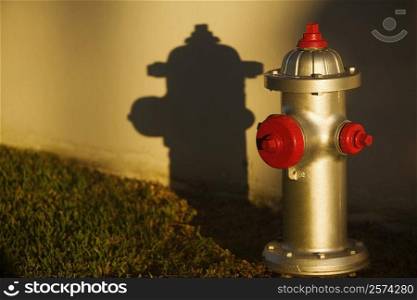 Close-up of an open fire hydrant