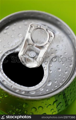 Close-up of an opened can