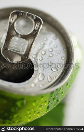 Close-up of an opened can
