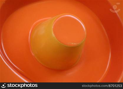 Close-up of an orange colored vessel