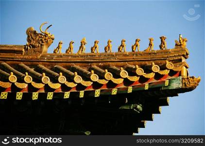 Close-up of an ornate roof, Forbidden City, Beijing, China