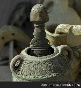 Close-up of antique craft product, Tamzawrout, Morocco